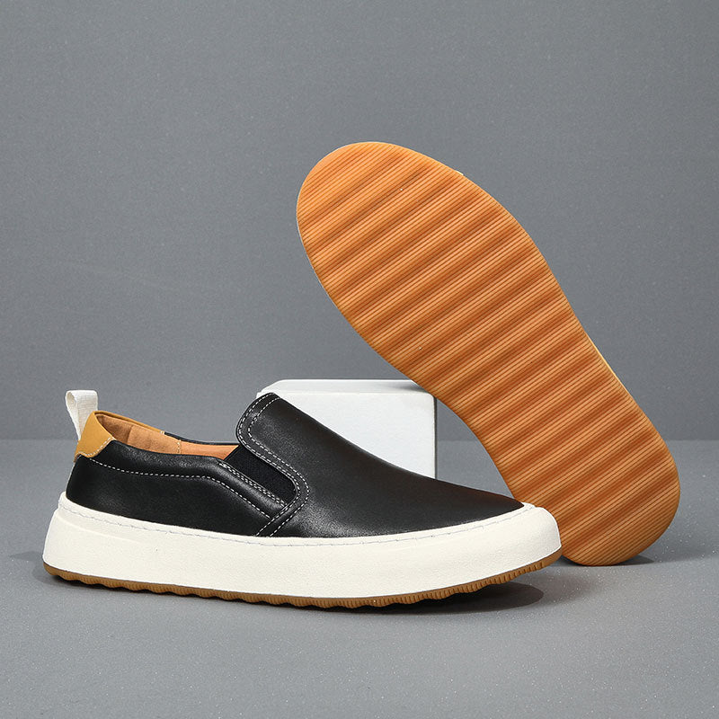 Mens Genuine Leather Slip-on | back view
