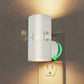 Plug in night light detail of the brightness dial and sensor window