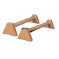 Four sided beech push up bars seen side on, dowel grip level between two blocks