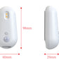Front and side views of the white sensor lamp with measurements, 60 mm across, 35 mm deep and 98 mm tall
