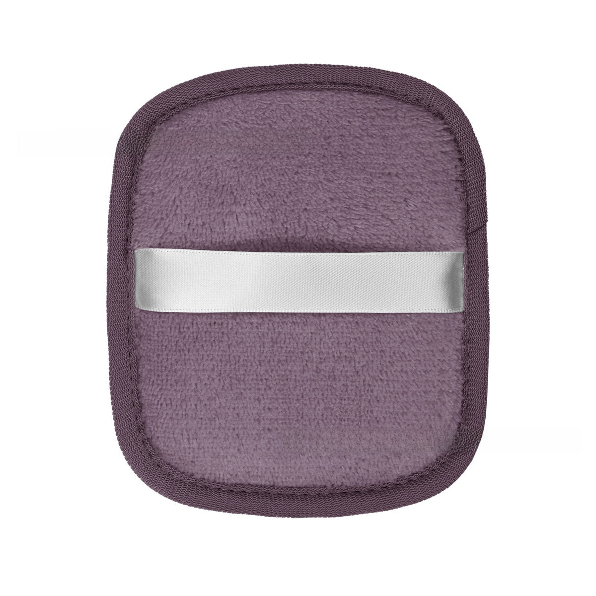 Reusable makeup remover pad shown flat with the plush face up on a plain background
