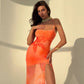 Pleated Print Tulle Slip Dress, floaty pleated tulle slip dress fit on model