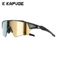 Hiker on summit ridge wearing KAPVOE pair
