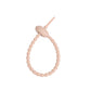Close view of the ridged silicone strap and the tadpole head that holds the loop