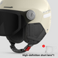 Half helmet ABS shell and padded interior shown with the visor lifted