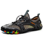Barefoot water shoe outsole tread pattern for grip on wet rock and tile