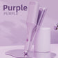 Purple deep wave hair iron in a lilac scene showing the wavy top edge of the lower arm