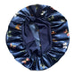 Navy Butterfly Print satin sleep bonnet with ruffled crown and wide elastic band, 30 cm diameter