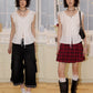 Romantic Lace Trim Flutter Sleeve Blouse | in use scenario daily moment