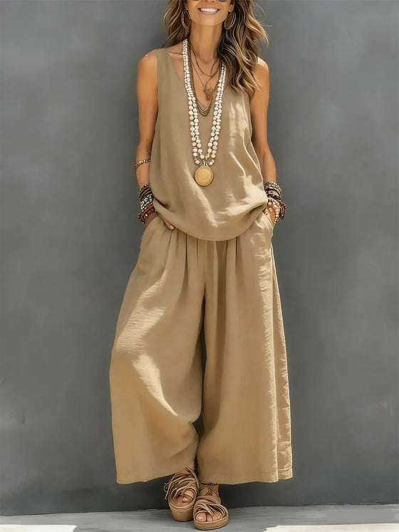 Womens V-Neck Vest and Pants