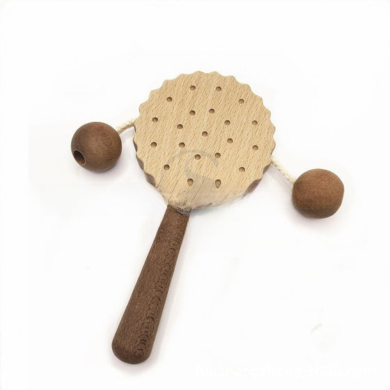 Wooden Baby Rattle Teether Toy