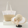 Bow hat set-beige