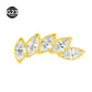 Titanium marquise zircon curved piercing stud shown against a white background