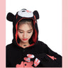 Black violent bear