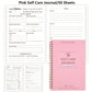 Close up of the A5 Self-Care Diary Planner cover texture and matte finish detail