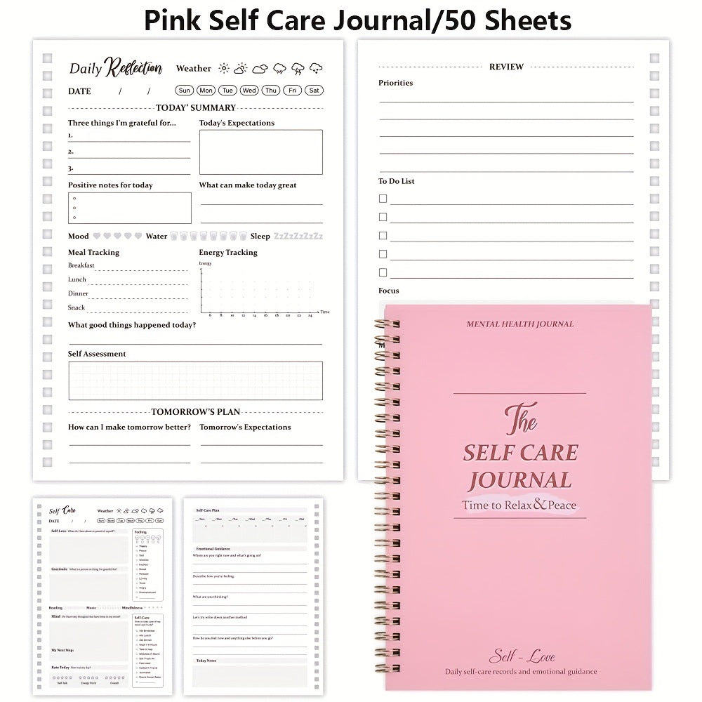 Close up of the A5 Self-Care Diary Planner cover texture and matte finish detail