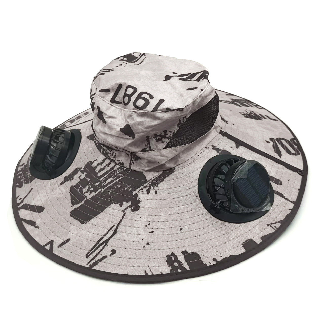 Solar Usb Fan Hat with Dual | on-set styling