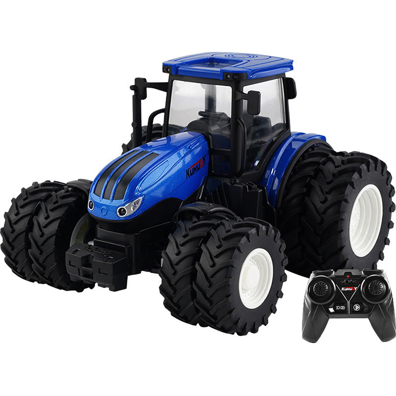 Wireless handle remote controller included with the 1:24 farm tractor toy set