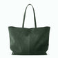 Sandblasted leather single-shoulder tote bag
