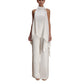 Satin Halter Neck Asymmetric Top