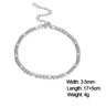 Steel color figaro chain