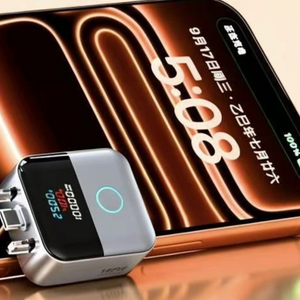 USB C 140W smart charge adapter shown inline charging a phone with power readout
