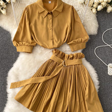 Spicy Girl Sexy Short Sleeve Shirt And Skirt