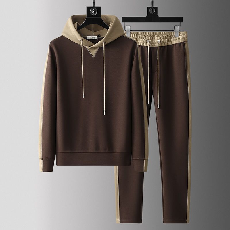 Men's Fleece-Lined Hooded Tracksuit Set | wardrobe pairing example