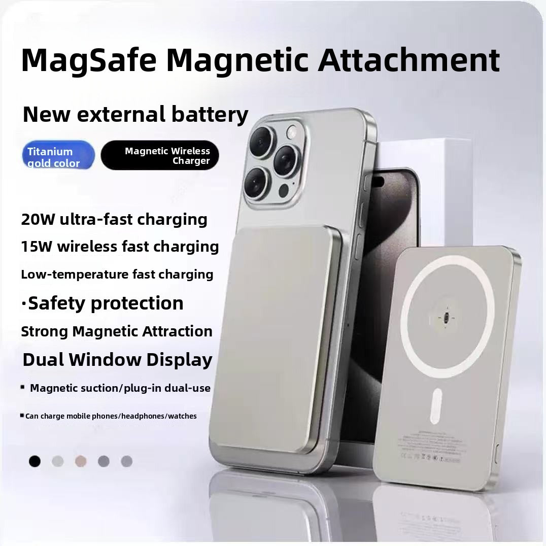 Thickness comparison of the 5000mAh and 10000mAh magnetic power banks