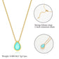 Water Drop Zircon Gold Plated Necklace with Adjustable Chain