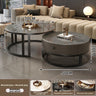 Black Frame, Gray Cabinet, Gray Stone Tops