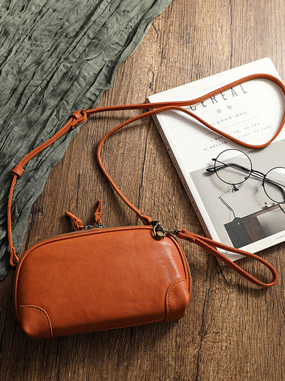 Leder-Schultertasche für Damen