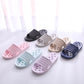 Side profile of the quick-dry bath slipper showing the moulded EVA sole