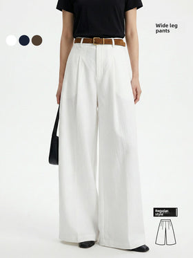 Tencel Cotton Wide Leg Pants