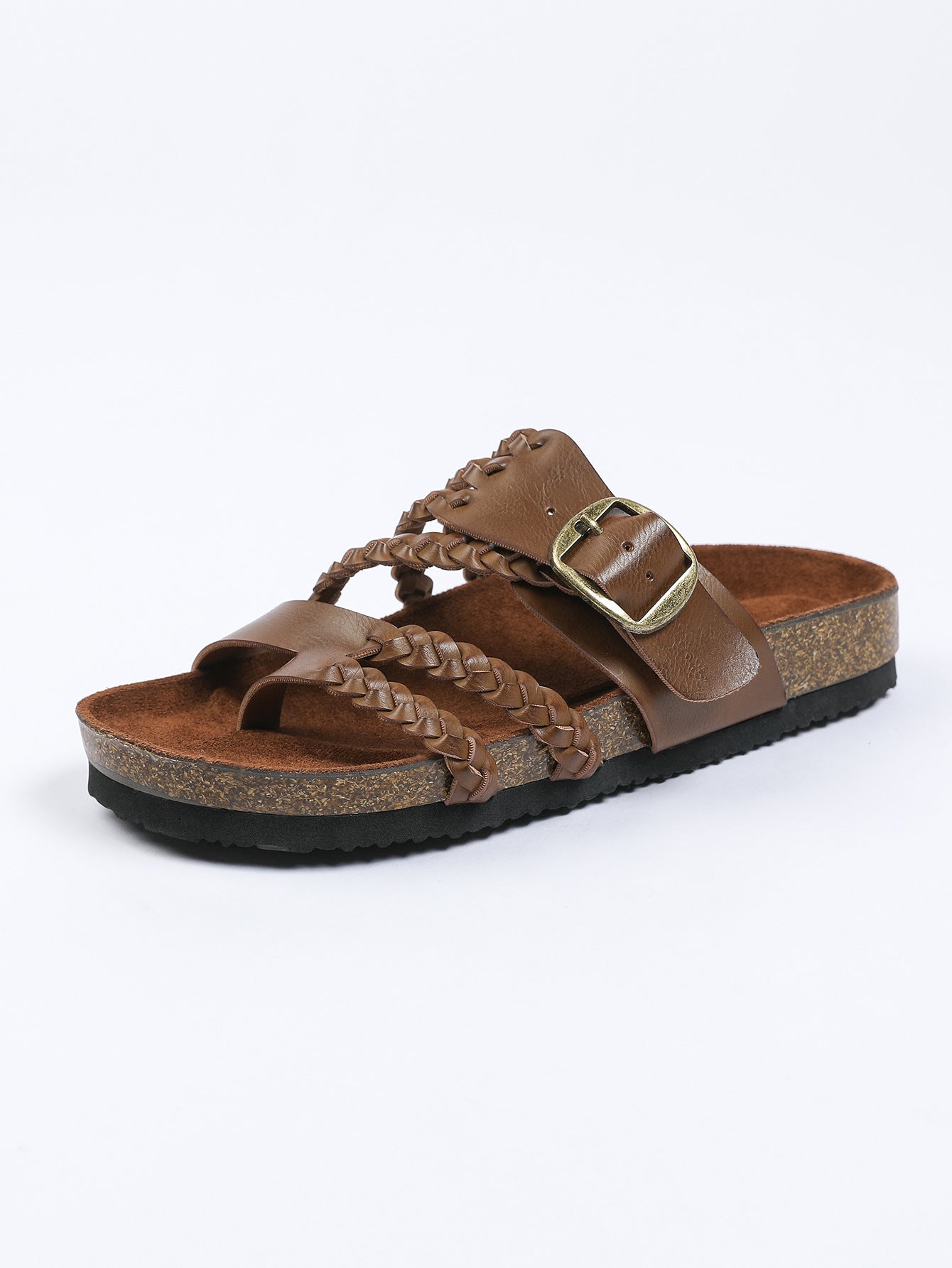 Adjustable Buckle Woven Sandals | travel ready setup
