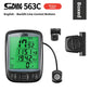 Sunding SD563C wireless bike speedometer with green backlit LCD, handlebar mount, wheel sensor and magnet pieces