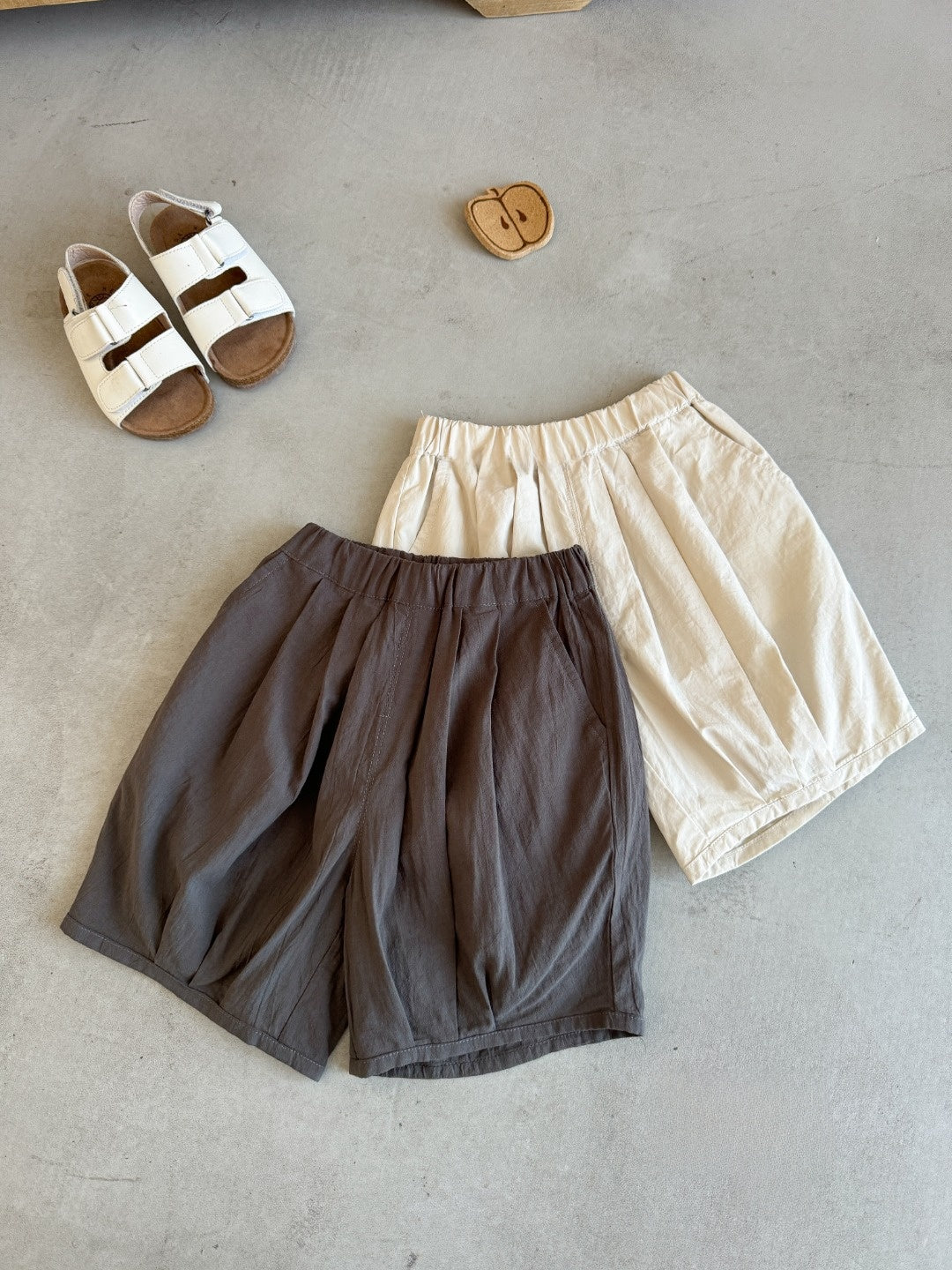 Gumi Bear Boys Printed Shirt and Shorts Set | top down arrangement layout