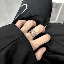 Geometric Openwork Stainless Steel Ring