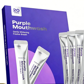 Purple Fresh Mint Mouthwash, Alcohol Free Single Use Sticks