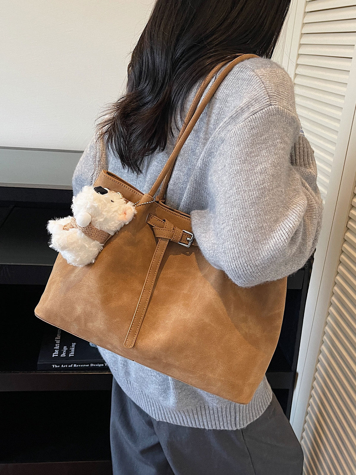 Suede Tote