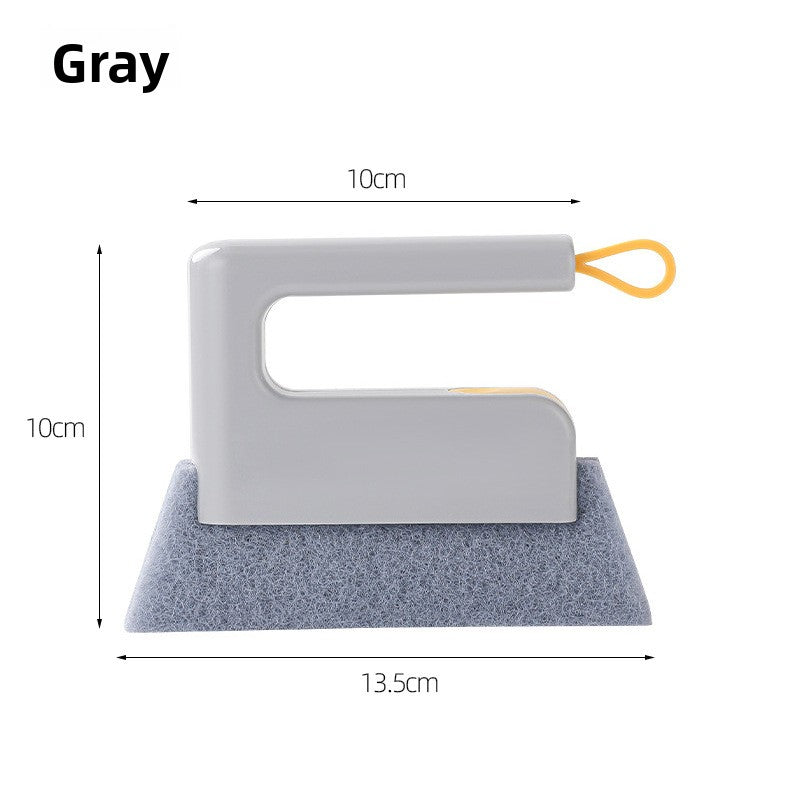 Multifunctional window glass gap cleaning brush with scraper edge and pad