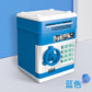 Money box with a motorized note roller and a top coin slot, ATM safe design