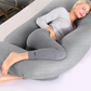 J-shaped pregnant woman pillow support