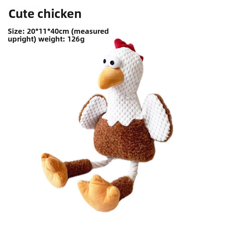 Textured plush pet toy with a built in squeaker, shown on a white studio background