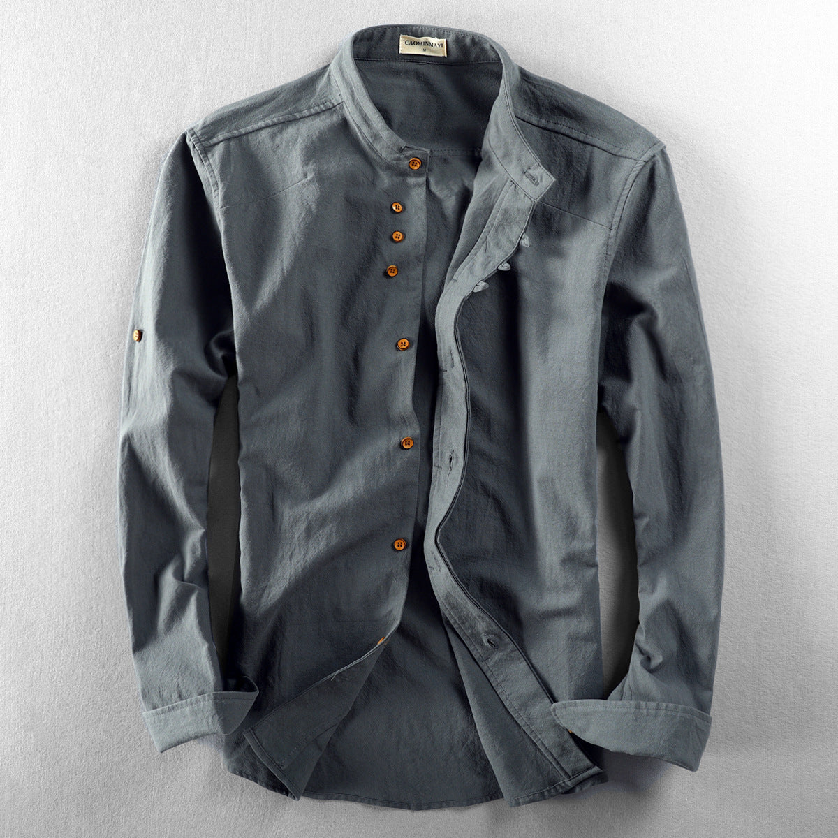 Mens Casual Stand Collar Linen | pair or pairing styling