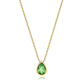 Water Drop Zircon Gold Plated Necklace with Adjustable Chain