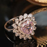 Yj2222001 pink stone love, 925 silver