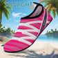 Slip on quick dry water shoe with a stretch mesh upper and grippy TPR sole, pink