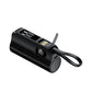 Black mini capsule power bank with digital display and lanyard loop, photo for the 3000mAh option