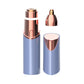 Champagne gold hair remover with cap off, round foil head and pointed brow cap